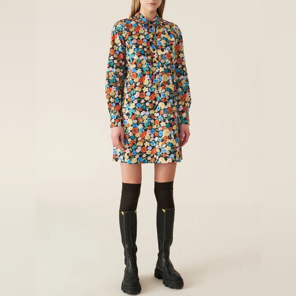 Ganni Vibrant Floral Mini Dress EU34/US2